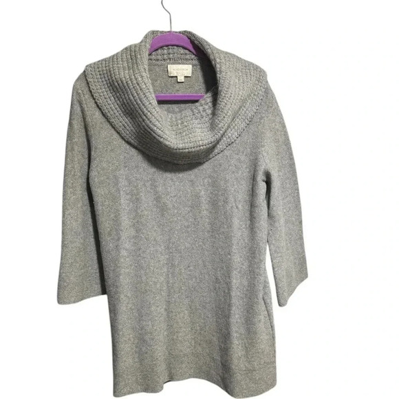 Nordstrom collection 100% Cashmere Cowl Neck Sweater xl gray - Picture 1 of 4